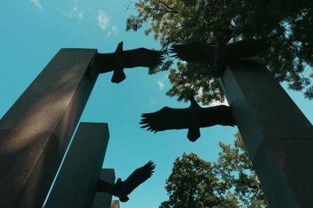 Eagle Sculptures in the Sky
