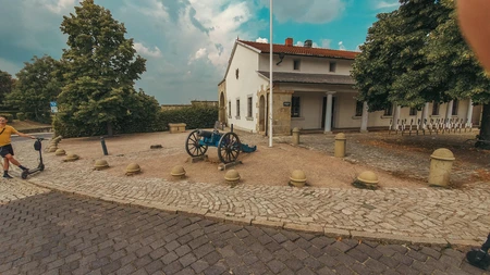 Historic Building with Cannon