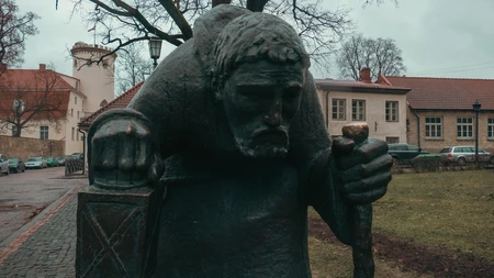 Historic Sculpture in European Town