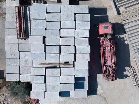 Aerial View of Industrial Yard