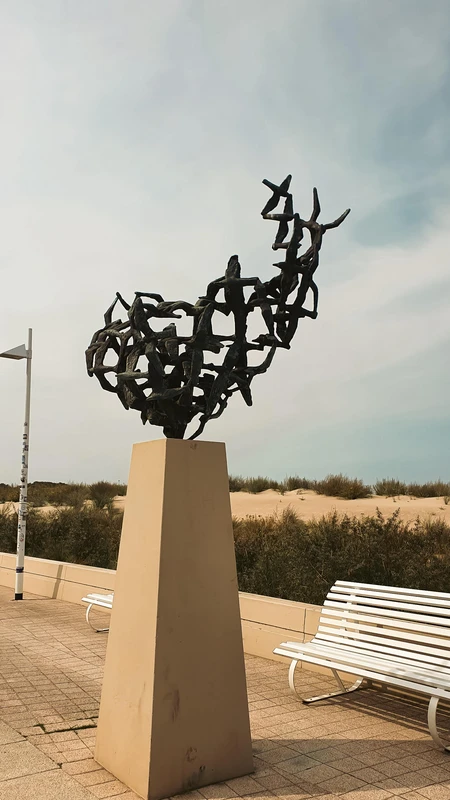 Modern Sculpture by the Beach