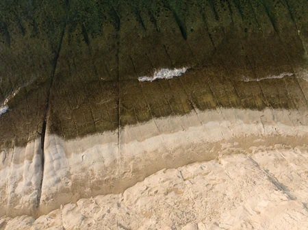Aerial View of a Serene Shoreline