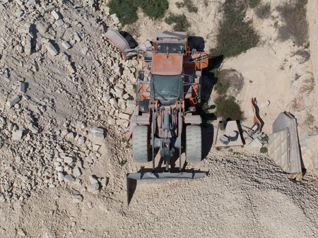 Aerial View of Construction Site