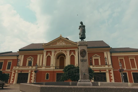 Historic Building with Statue