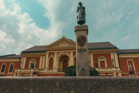 Historic Building with Statue