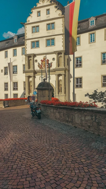 Historic Building and Flags