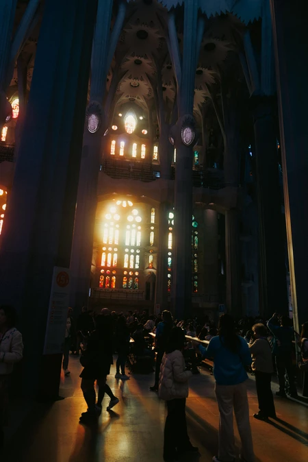 Illuminated Cathedral Interior