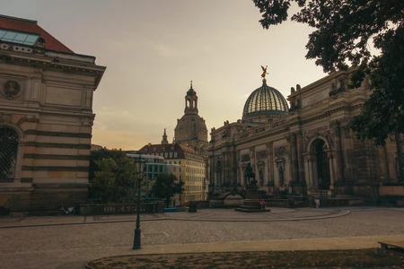 Historic Cityscape at Dusk