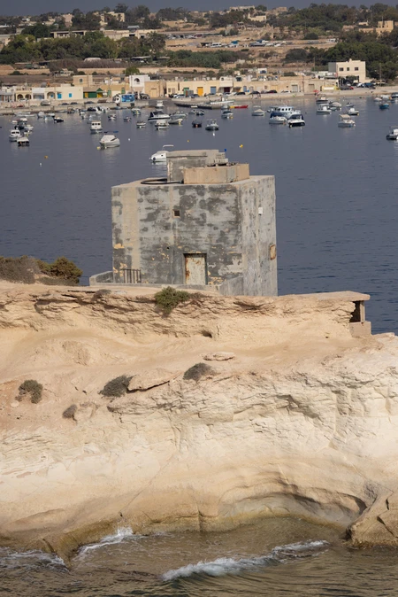 Coastal Tower and Harbor