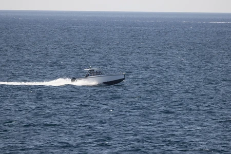 Speedboat on Open Sea