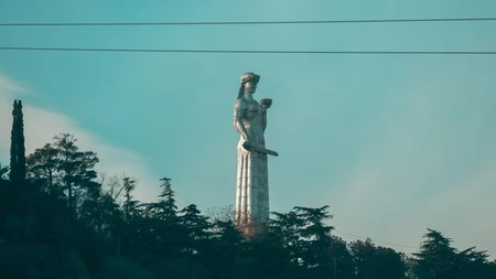 Majestic Statue Overlooking the Hills