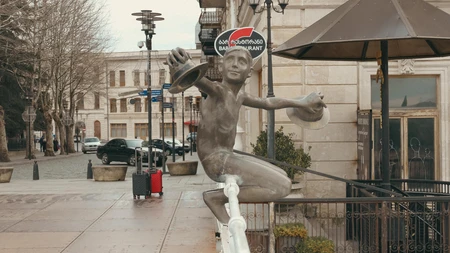 Street Statue in Urban Setting