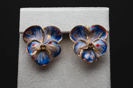 Floral Earrings on Display