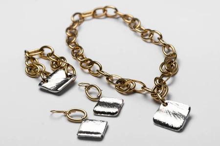 Gold and Silver Jewelry Set