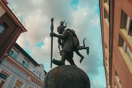 Urban Sculpture Against the Sky
