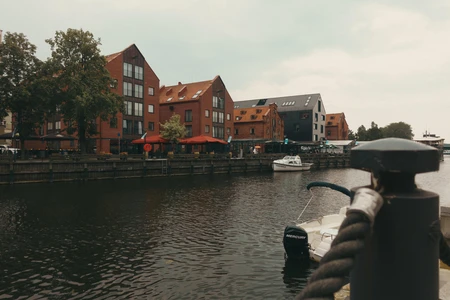 Canal-side Buildings with Boats