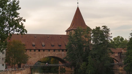 Historic Bridge with Tower