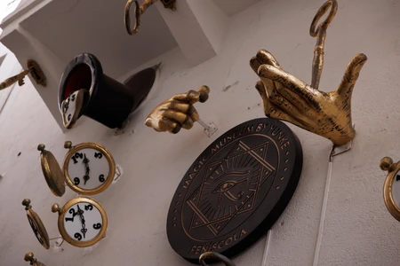 Surreal Wall Art with Clocks and Hands
