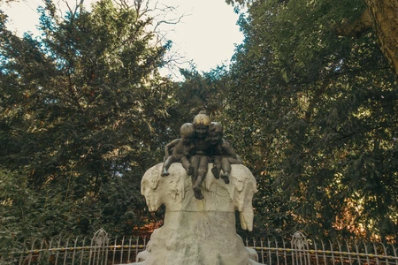 Statue in a Serene Park