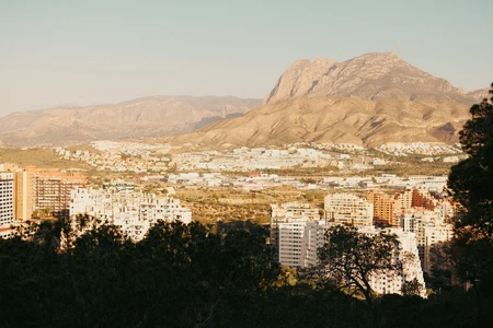 Scenic Mountain Cityscape