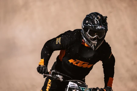 Motocross Racer in Action