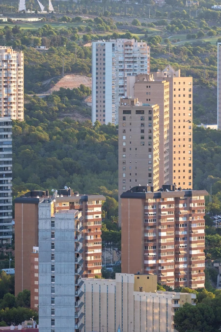 Urban Skyline with High-Rise Buildings