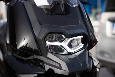 Motorcycle Headlight Close-up