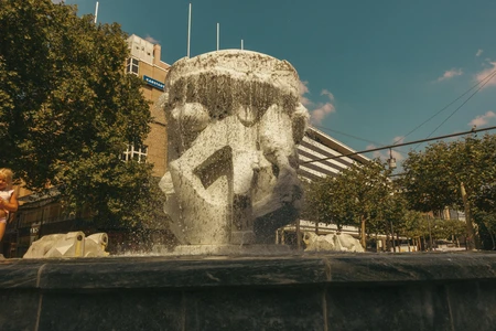 Urban Fountain in Plaza