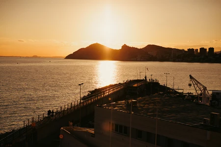 Sunset Over the Harbor