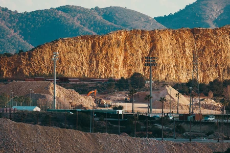Quarry in a Mountainous Landscape