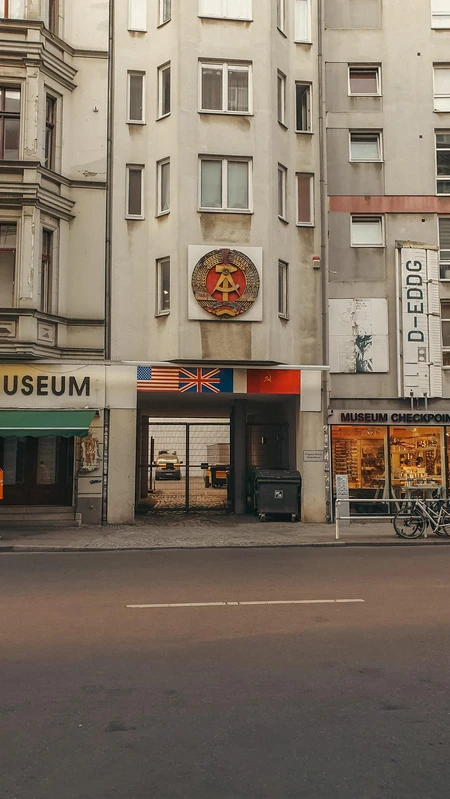 Urban Architecture with Flag Display