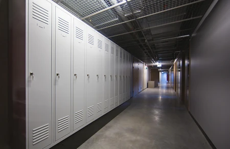 Empty Locker Hallway