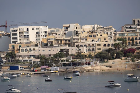 Coastal Cityscape with Boats