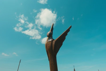 Sculpture Against a Blue Sky