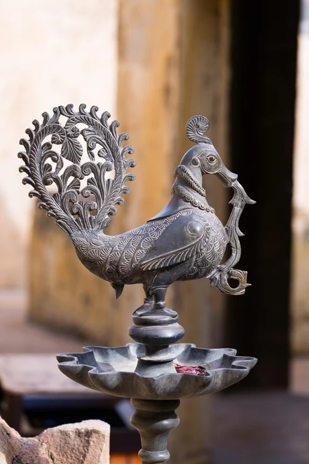 Intricate Bird Sculpture Candle Holder