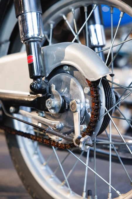 Close-up of a Motorcycle Wheel