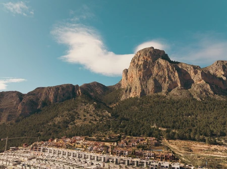 Mountain View with Town Below