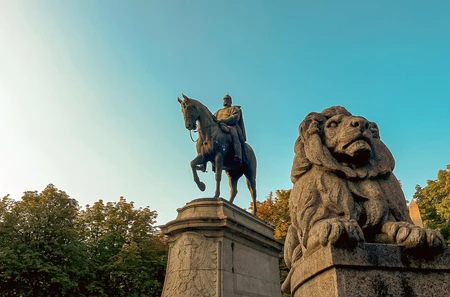 Statue in Park Setting