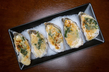 Baked Oysters on a Platter