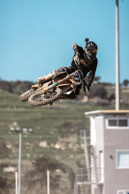 Dirt Bike Aerial Stunt