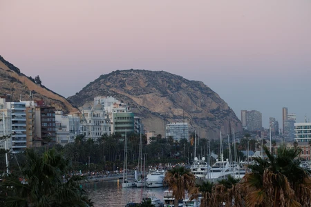 Seaside Cityscape at Dusk