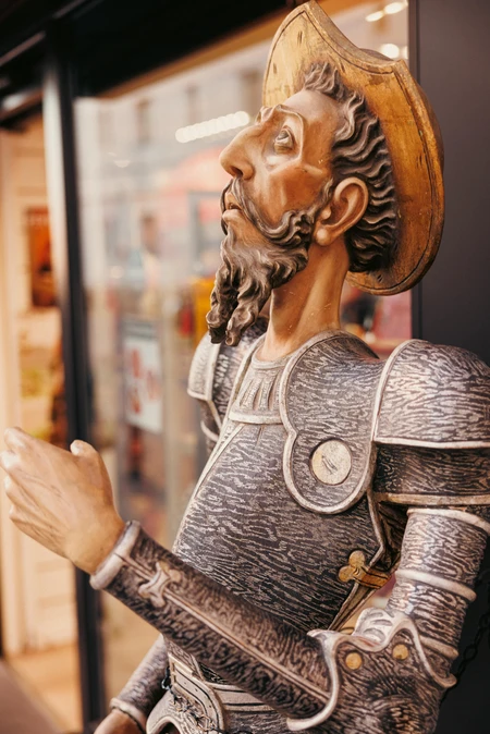 Knight Statue in the City