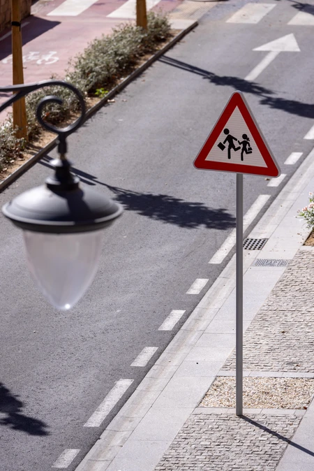 Street Sign and Lamp Post