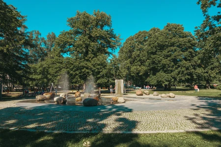 Serene Park with Water Feature
