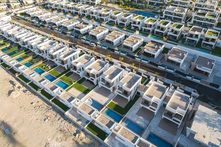 Aerial View of Modern Villas