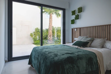 Modern Bedroom with Garden View