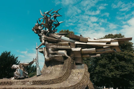 Dynamic Sculpture Against the Sky