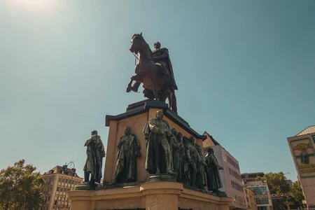 Statue in Urban Setting
