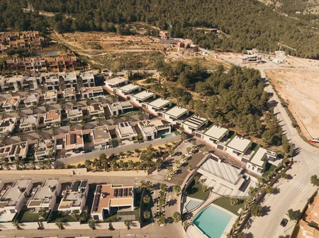Aerial View of a Residential Area
