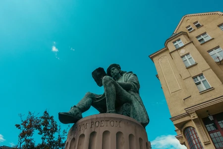 Statue Under Blue Sky